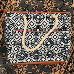 Fit&Fresh Insulated Tote Blue/Teal design with Rope Handles